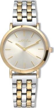 Ettika Classic Round Dial Two-Tone Bracelet Watch