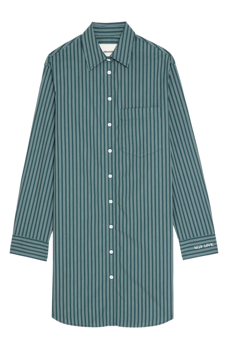 Zadig & Voltaire Rorning Stripe Long Sleeve Shirtdress, Alternate, color,