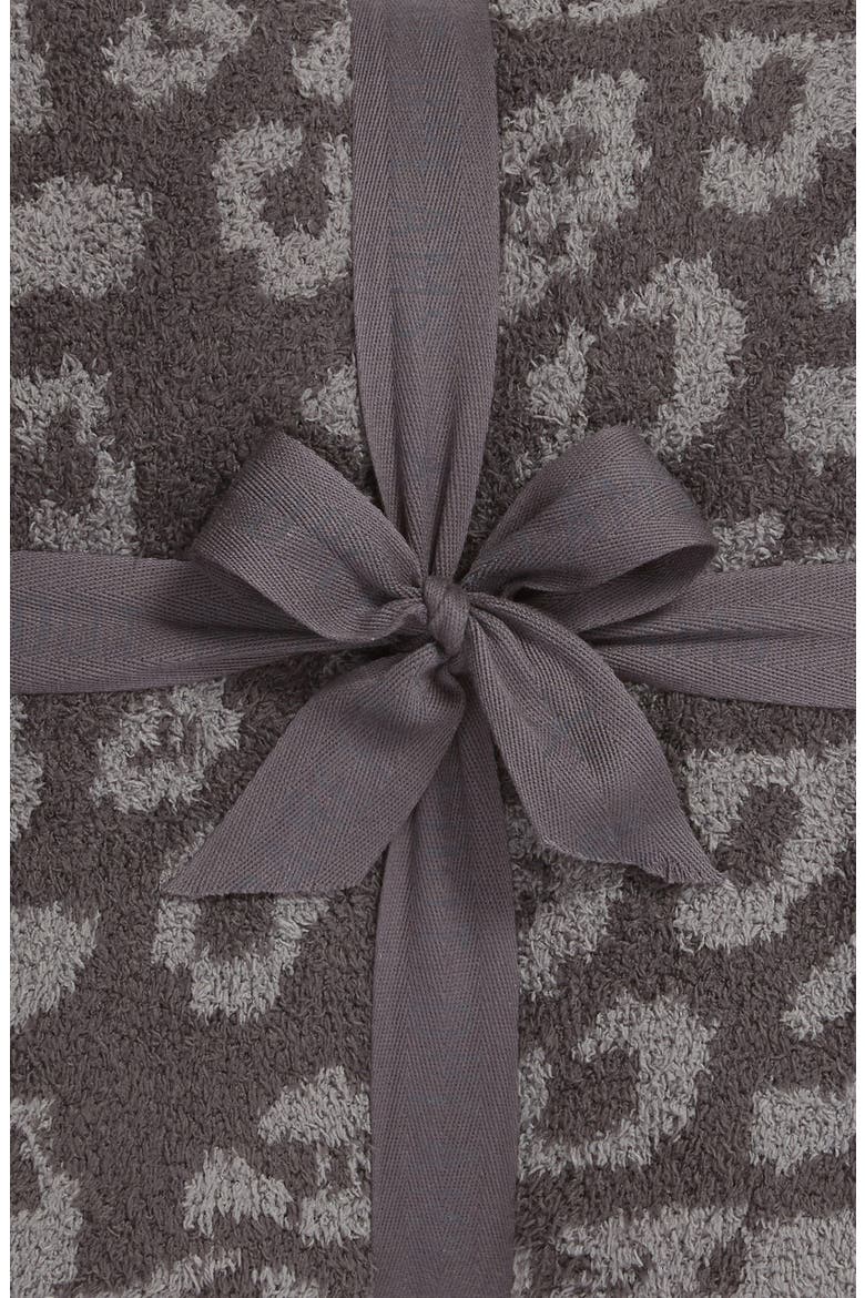CozyChic® Leopard Print 54 x 72 Throw Blanket, Alternate, color, GRAPHITE/CARBON