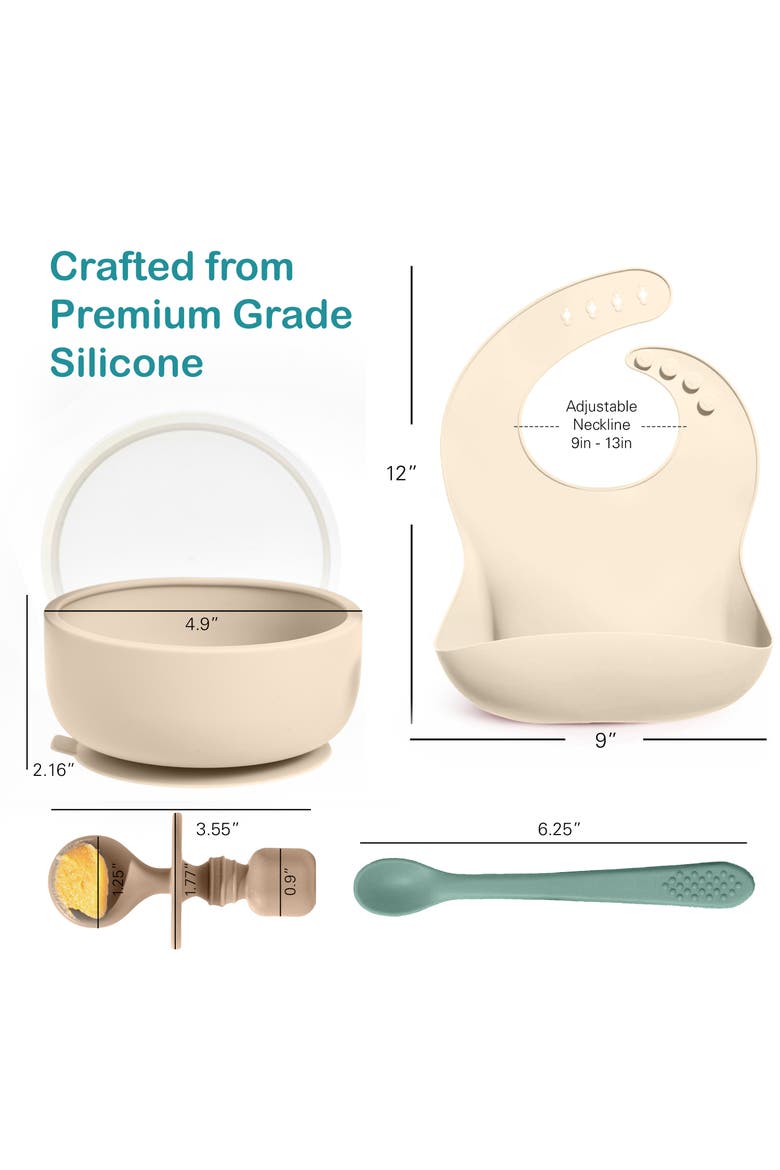 Silicone Baby Essentials Set 17-Piece, Alternate, color, Tan