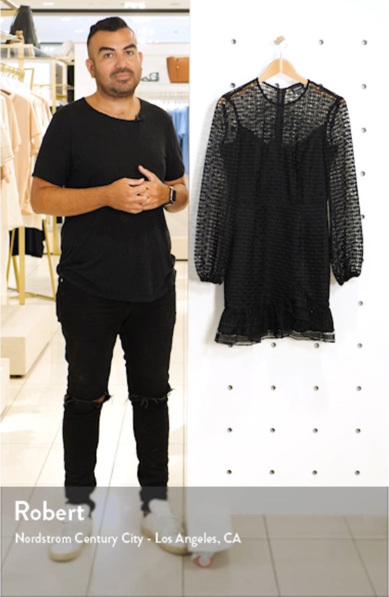 Savannah Long Sleeve Lace Minidress, sales video thumbnail