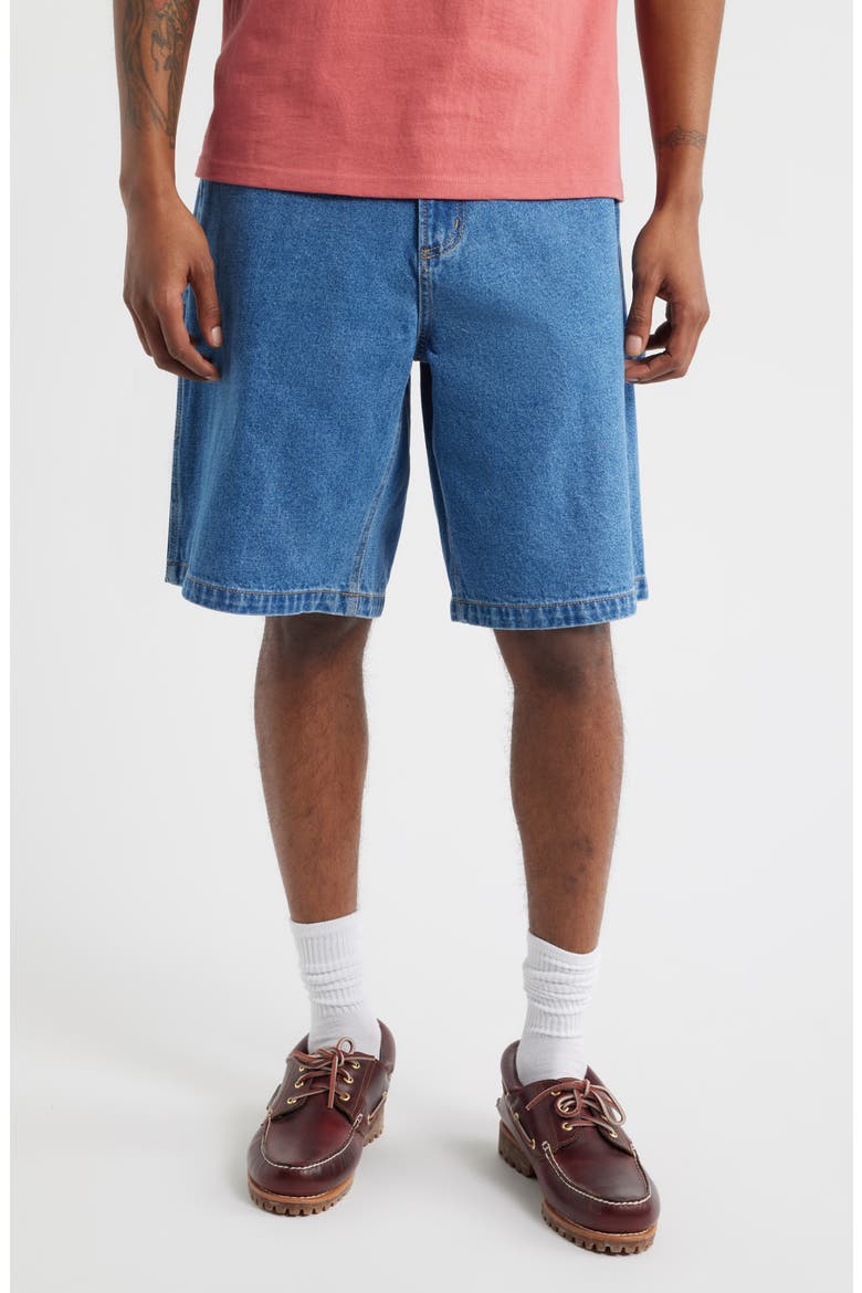 Bigwig Denim Carpenter Shorts, Main, color, LIGHT INDIGO CLASSIC