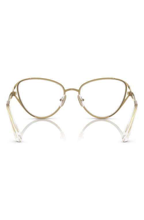Swarovski 57mm Cat Eye Optical Glasses In Gold