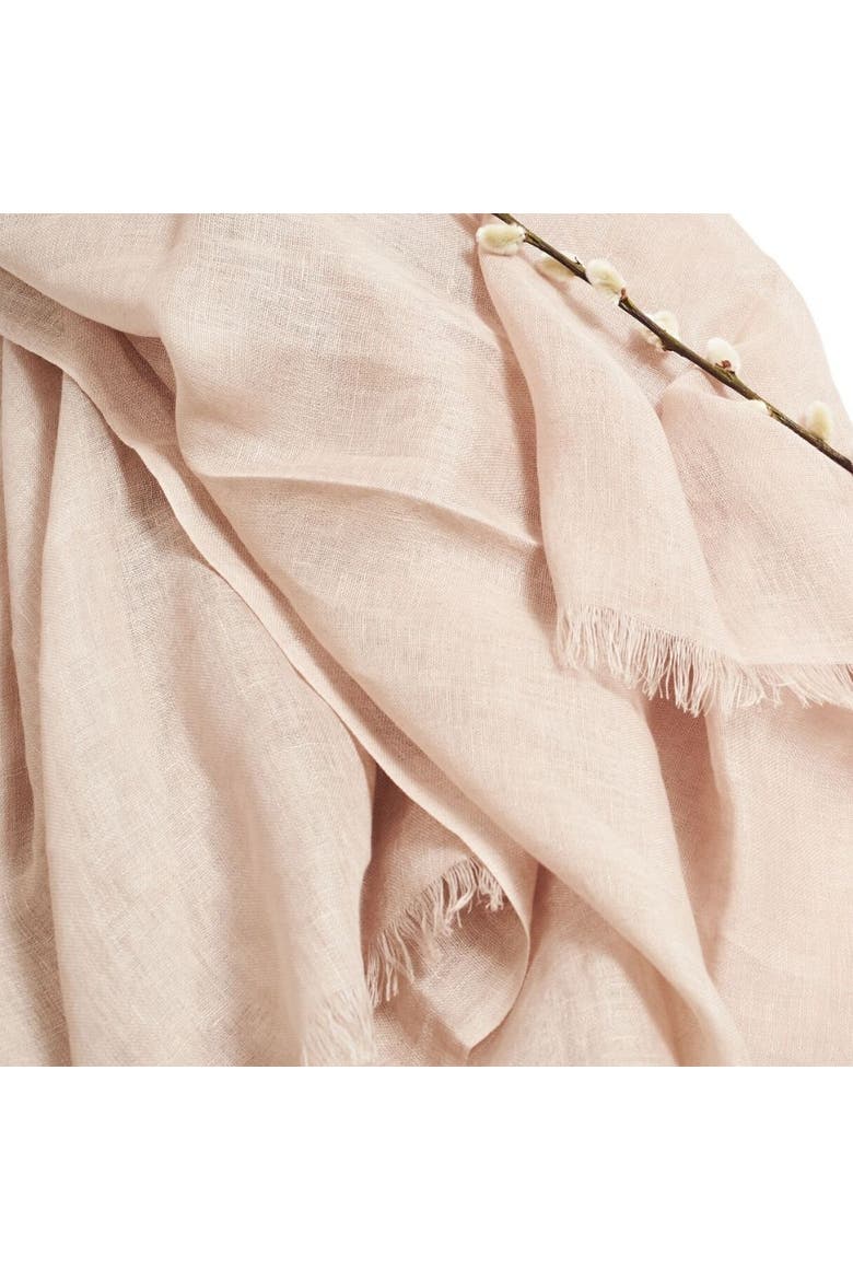 Hand Woven Linen Scarf, Alternate, color, Oat