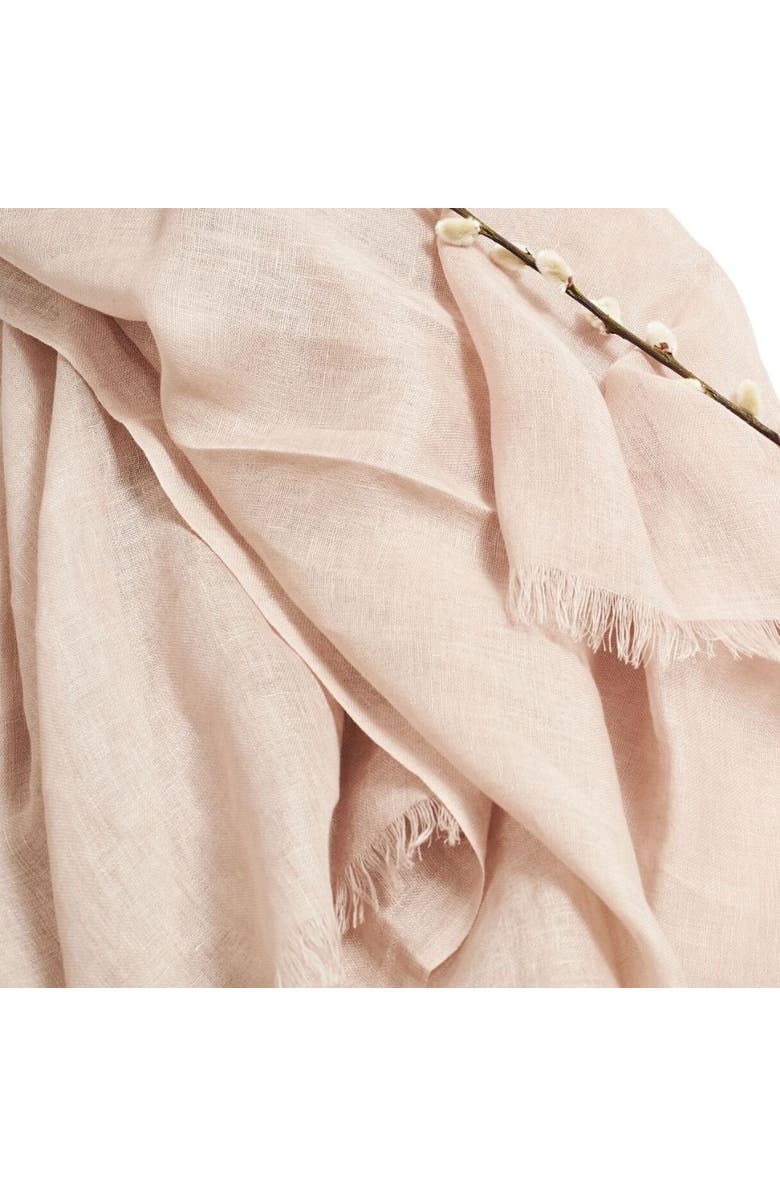 Studio Variously Hand Woven Linen Scarf, Alternate, color, Oat