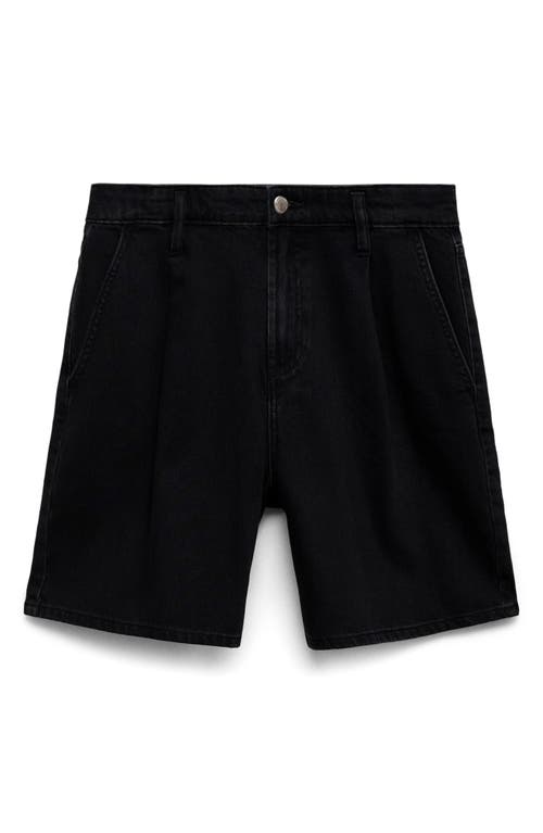 Mango Dart Bermuda Shorts In Black