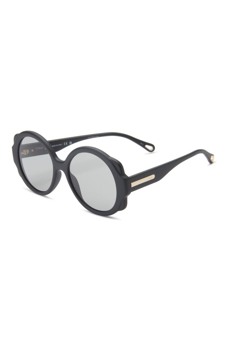 Round Sunglasses, Alternate, color, BLACK BLACK GREY