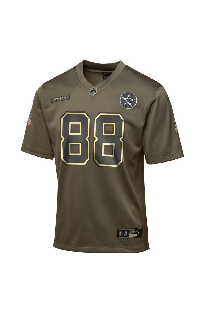 Nike Youth Nike CeeDee Lamb Olive Dallas Cowboys 2025 Salute to Service Game Jersey, Alternate, color, Olive