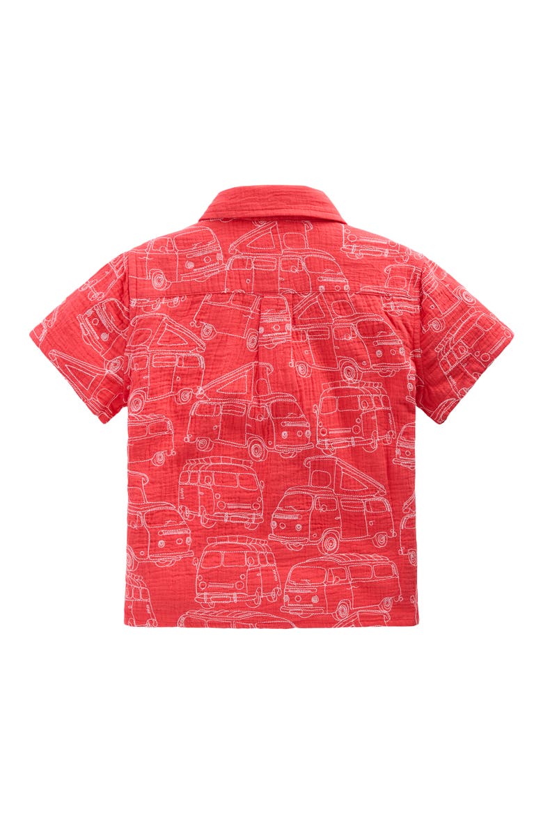 Kids' Double Cloth Shirt, Alternate, color, JAM RED CAMPER VAN