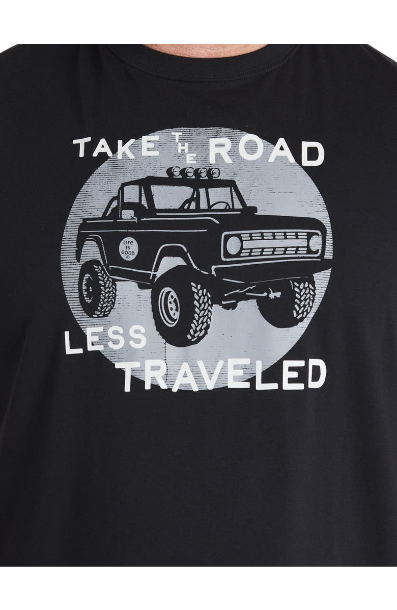 LIFE IS GOOD Big & Tall Take The Road Graphic Tee, Alternate, color, Black