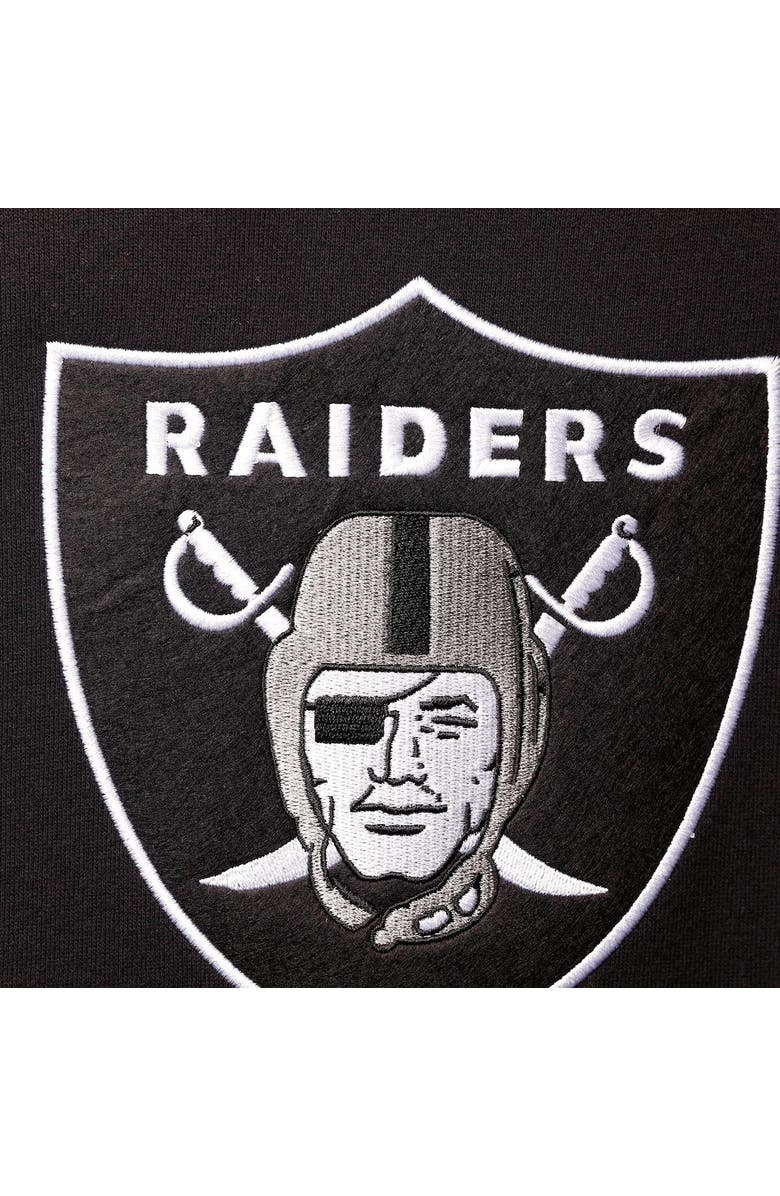 Mitchell & Ness Men's Mitchell & Ness Black Las Vegas Raiders Home Advantage Raglan Short Sleeve Pullover Hoodie, Alternate, color, Black