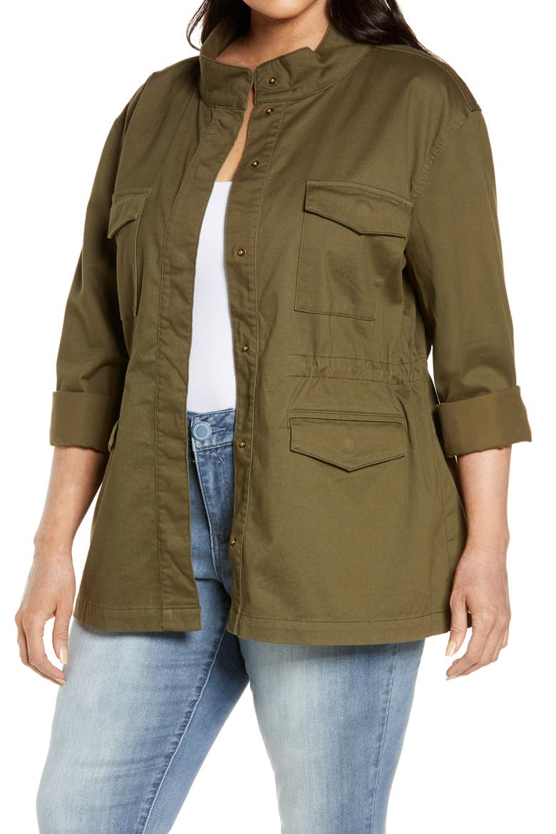 Twill Utility Jacket, Main, color, OLIVE SARMA