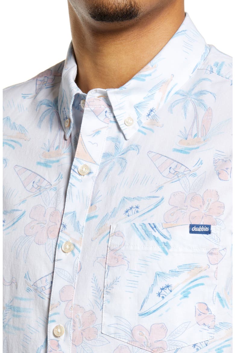 The Ocean View Stretch Short Sleeve Button-Down Shirt, Alternate, color, OPEN WHITE