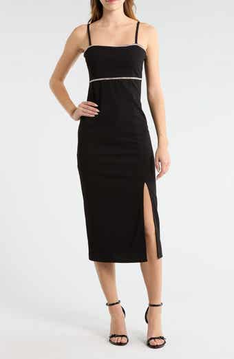 Madden Girl Rhinestone Trim Empire Waist Midi Dress