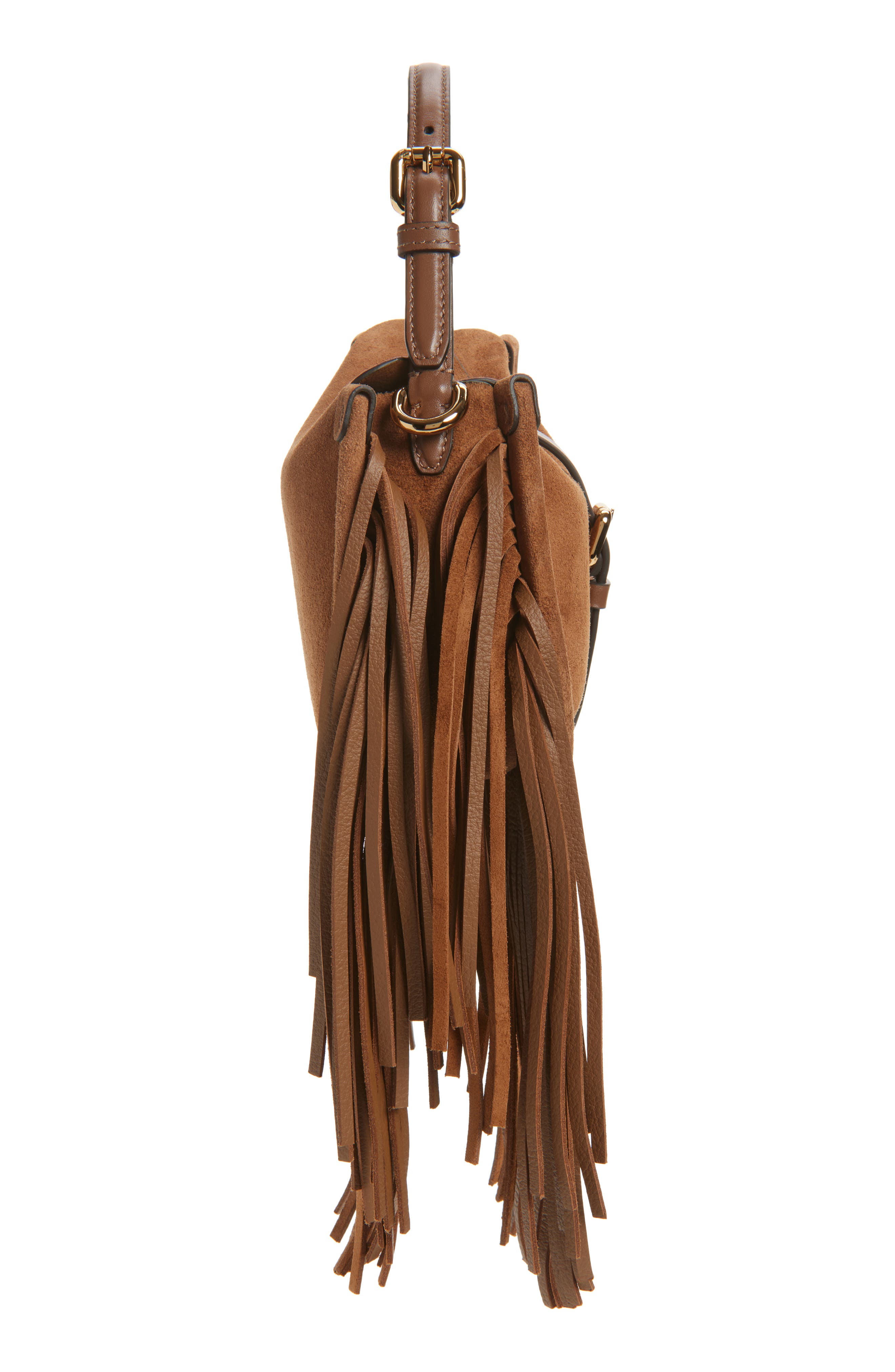 Etro Small Fringe Bag, Alternate, color, Biscotto