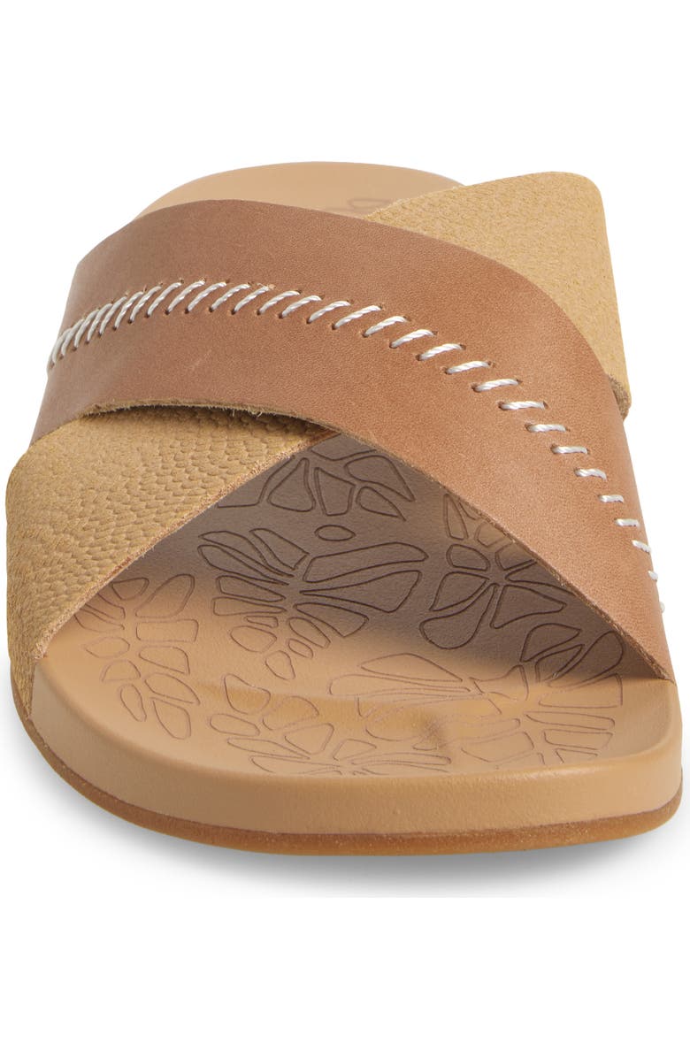 OluKai Kipea Olu Slide Sandal, Alternate, color, Warm Sand / Warm Sand