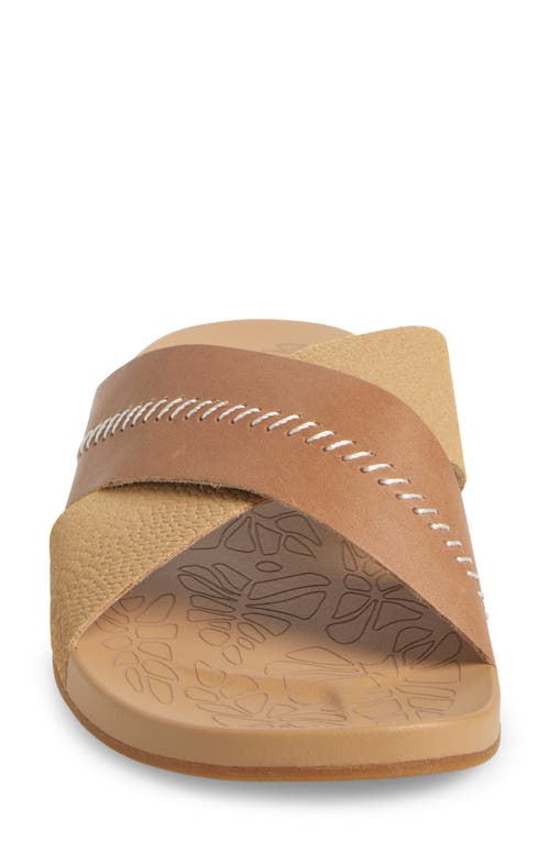 Olukai Kipea Olu Slide Sandal In Warm Sand/warm Sand