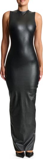 Liquid Faux Suede All Faux Love Maxi Dress