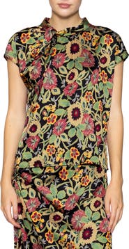 MELLODAY Twist Detail Cap Sleeve Top