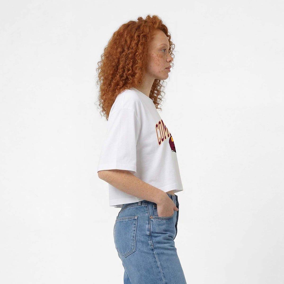Champion Women's Champion White Washington Commanders Boyfriend Cropped ...
