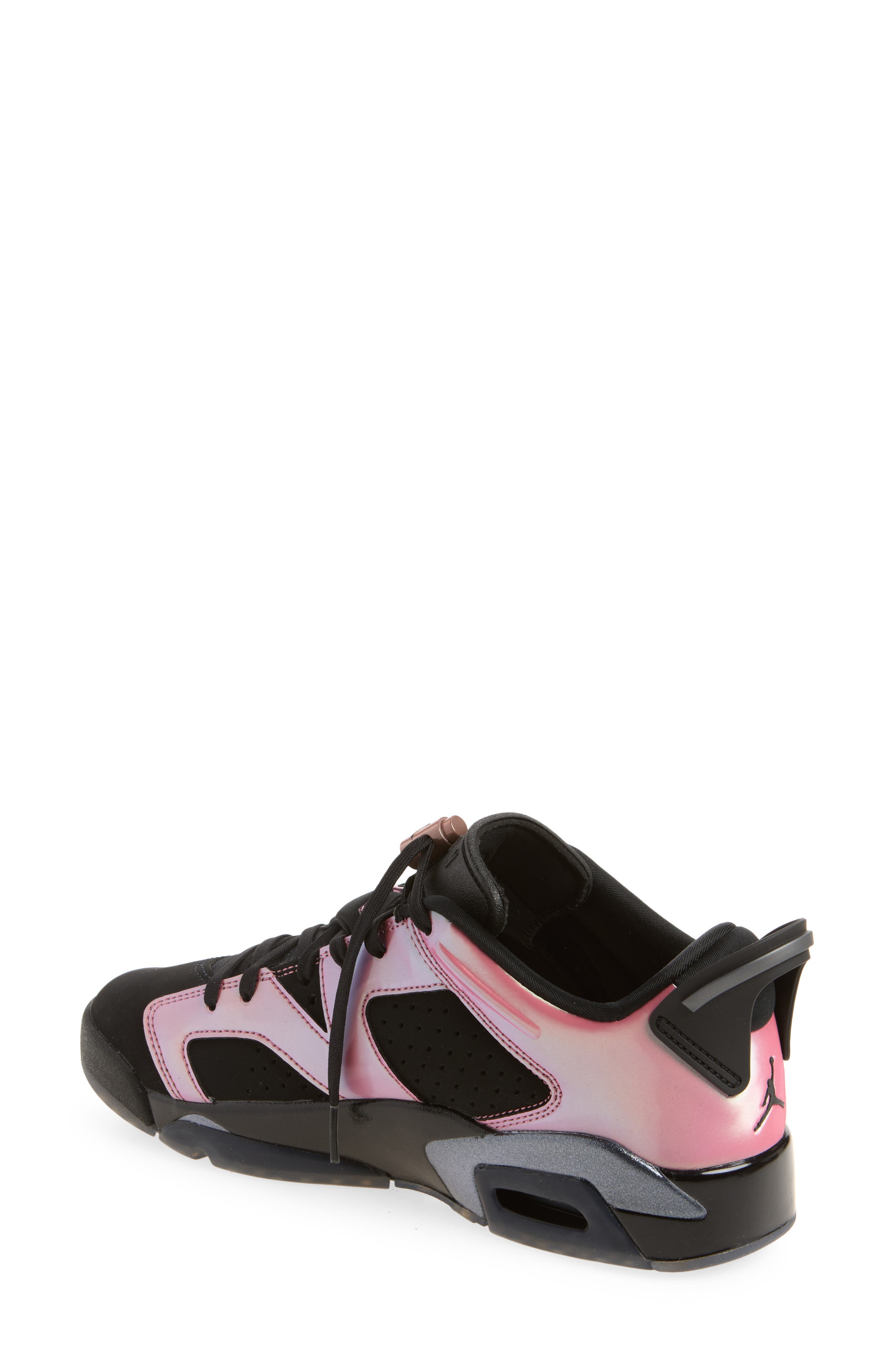 Air Jordan 6 Retro Low Sneaker, Alternate, color, BLACK/ DESERT BERRY/ BLACK