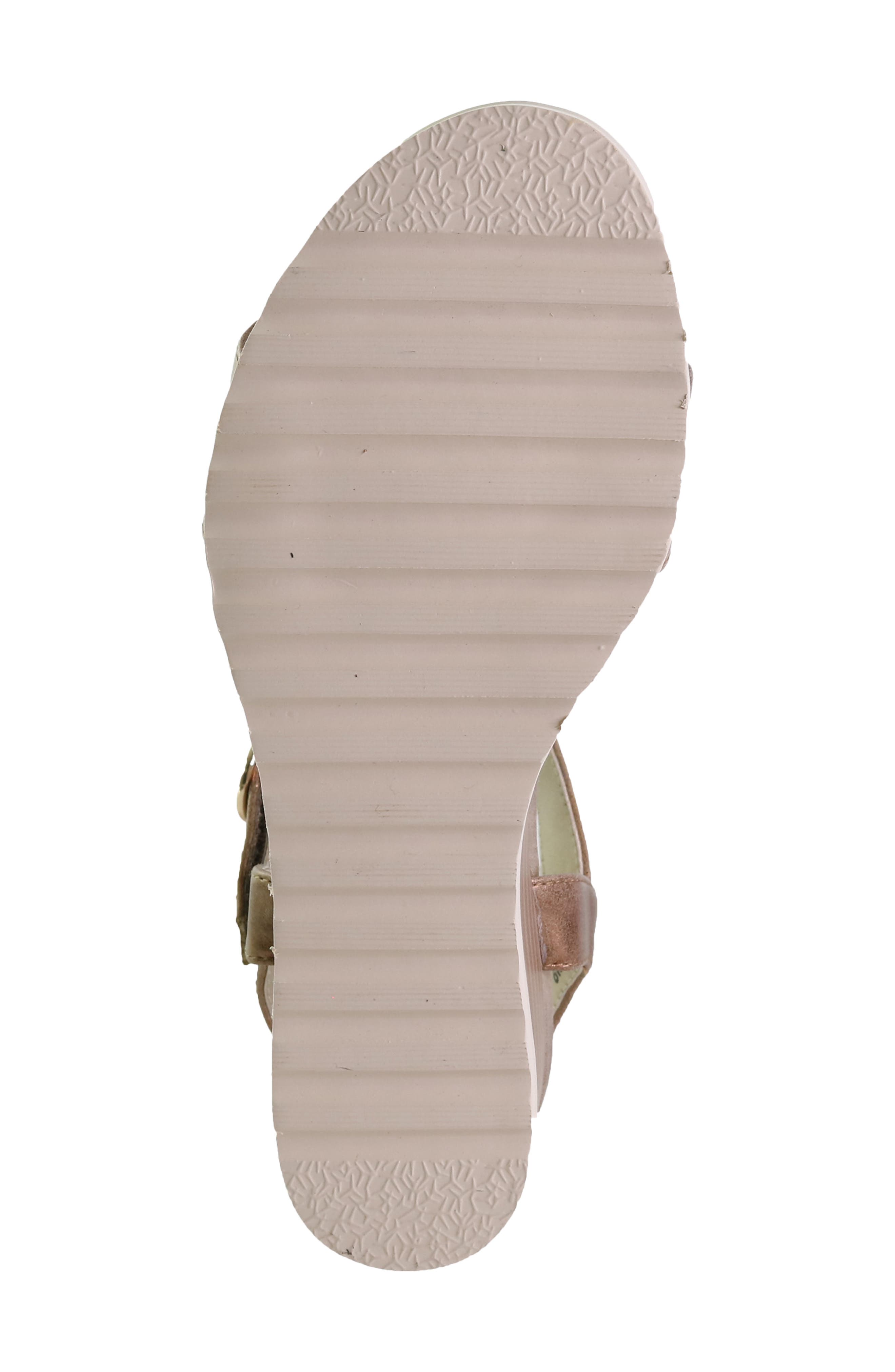 Knockout Ankle Strap Wedge Sandal, Alternate, color, BRONZE