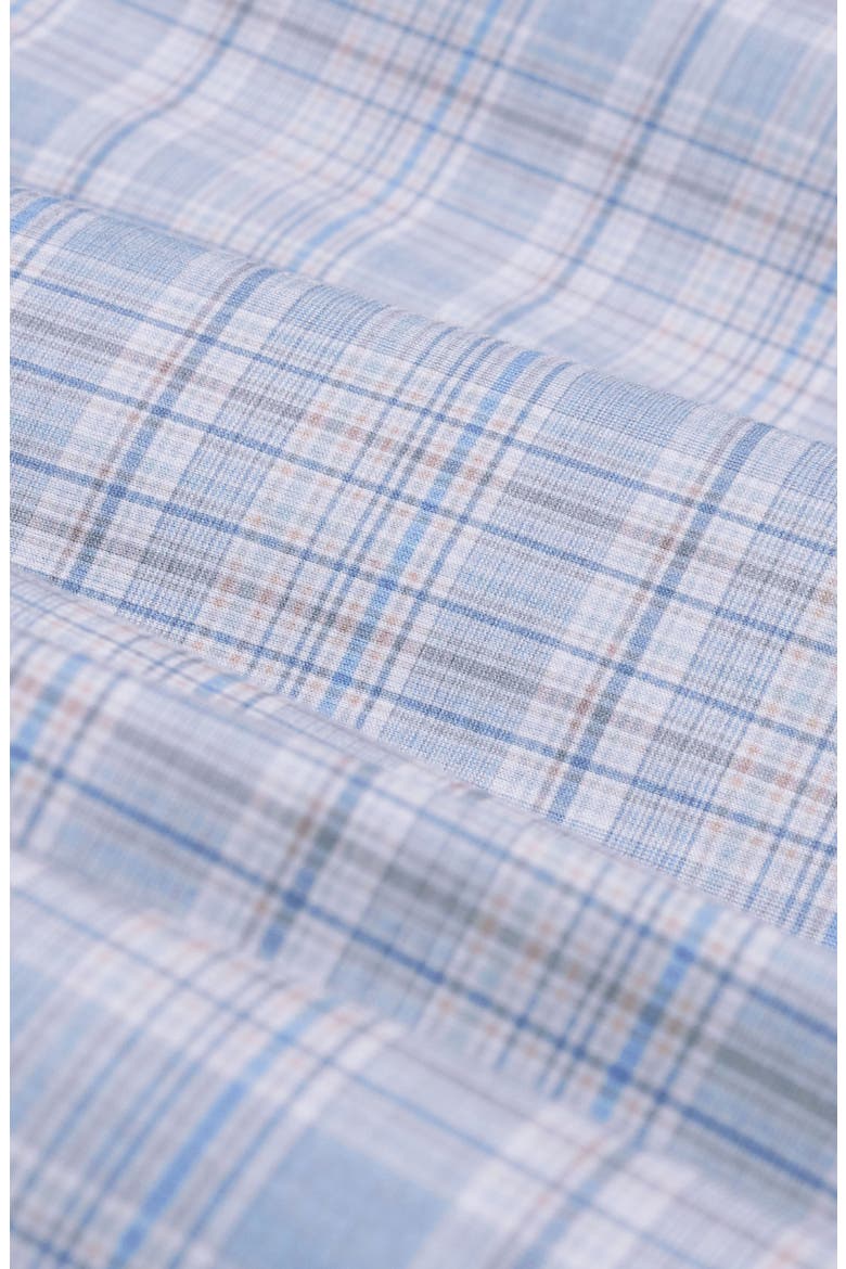 Jimmy OoohCotton® Plaid Button-Up Shirt, Alternate, color, COBALT
