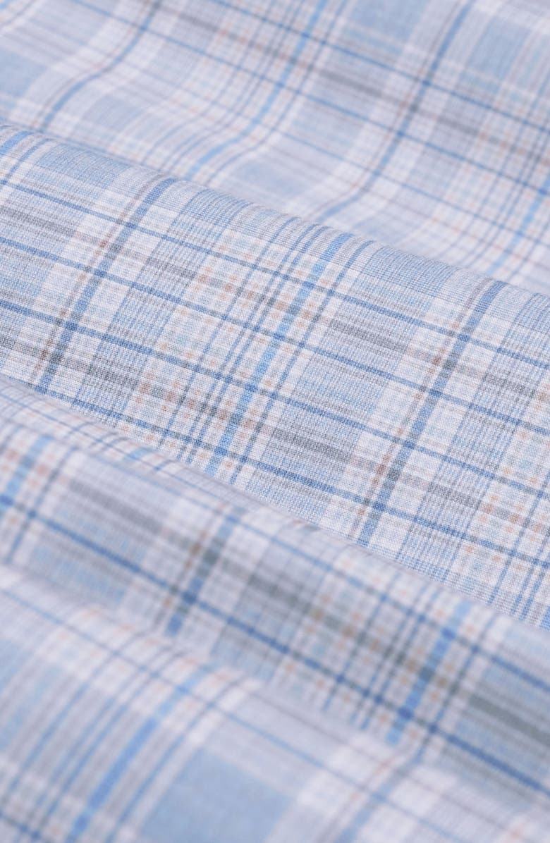 Bugatchi Jimmy OoohCotton<sup>®</sup> Plaid Button-Up Shirt, Alternate, color, Cobalt