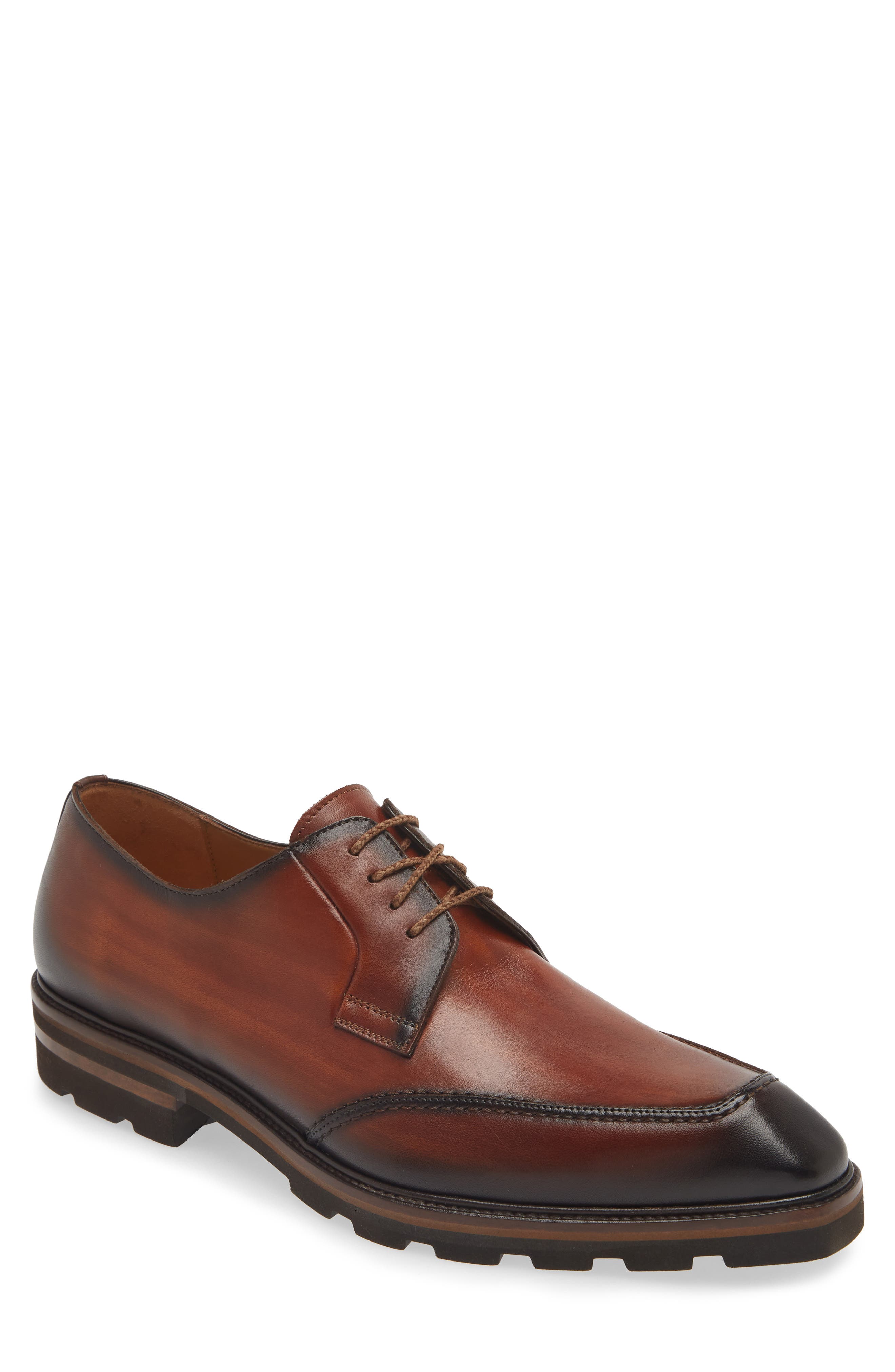 Mezlan Lug Sole Derby in Mahogany 