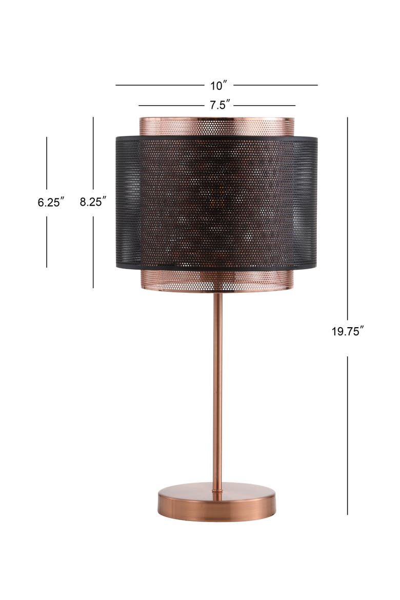 Tribeca 19.7" Metal LED Table Lamp, Copper/Black, Alternate, color, Copper