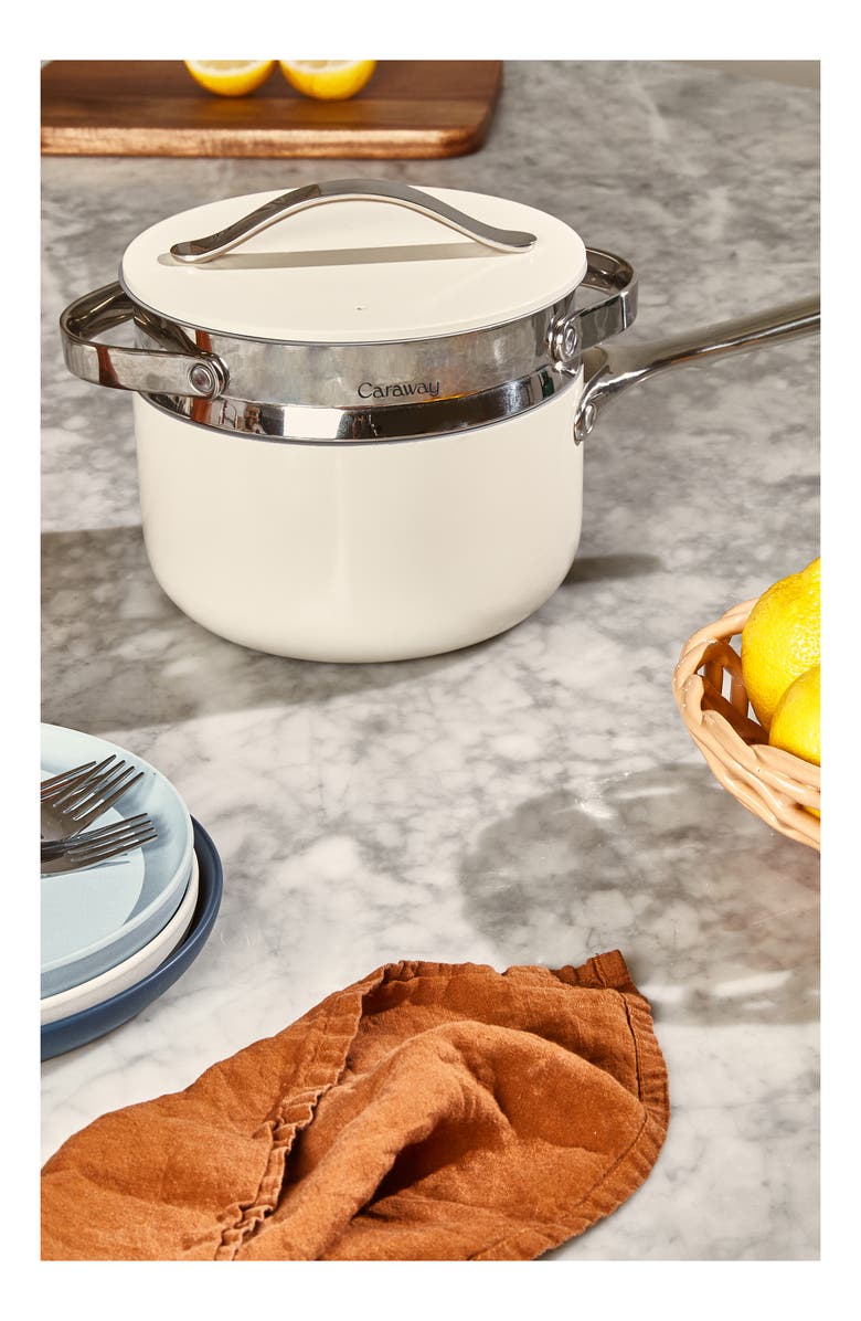 CARAWAY 3-Qt. Stainless Steel Steamer, Alternate, color, Stainless Steel