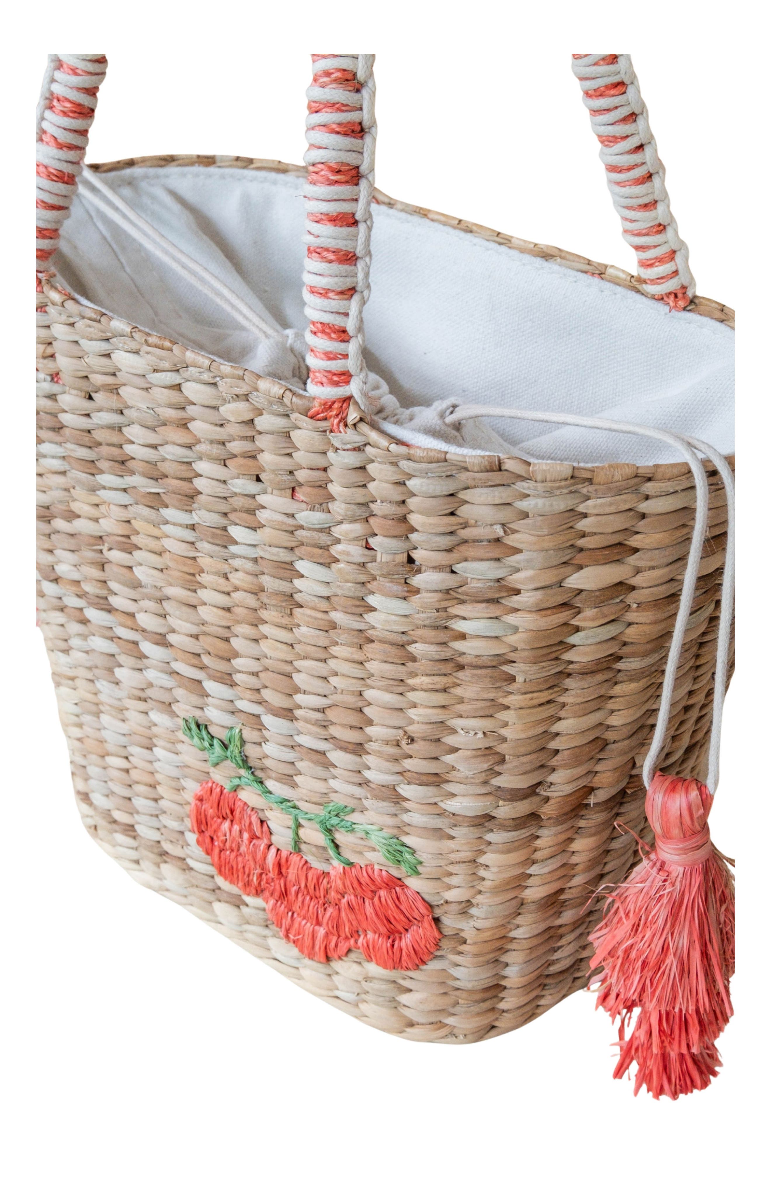 LIKHA Tomato Embroidered Tote Bag, Alternate, color, 