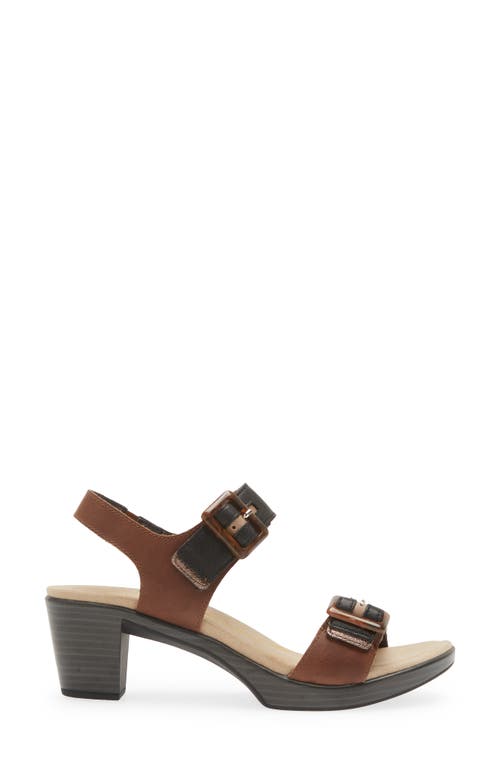 Naot Mode Sandal In Saddle/black/khaki
