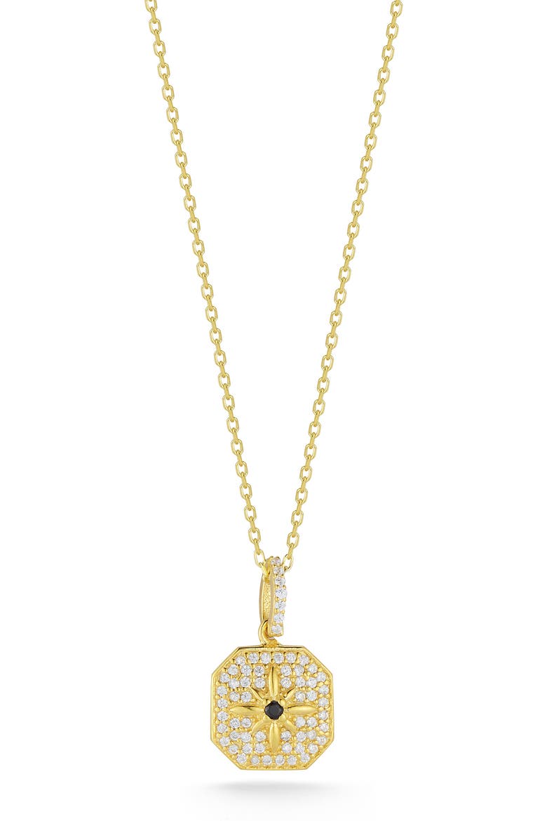 Gold Vermeil Flower Necklace, Main, color, YELLOW GOLD