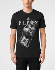 PHILIPP PLEIN Jersey T-Shirt Skull Strass Men