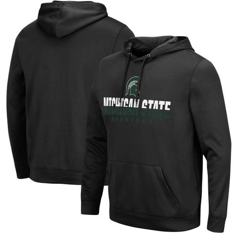 Men's Colosseum Black Michigan State Spartans Lantern Pullover Hoodie