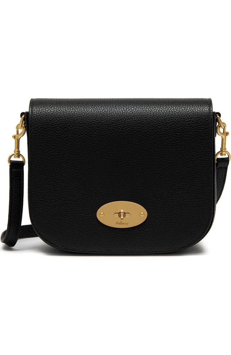 Mulberry Small Darley Leather Crossbody Bag, Main, color, Black
