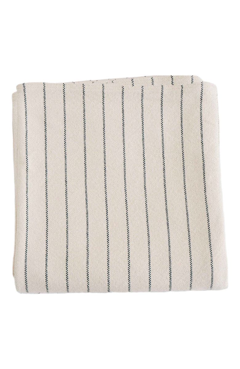 Evangeline Pinstripe Blankets, Main, color, Midnight