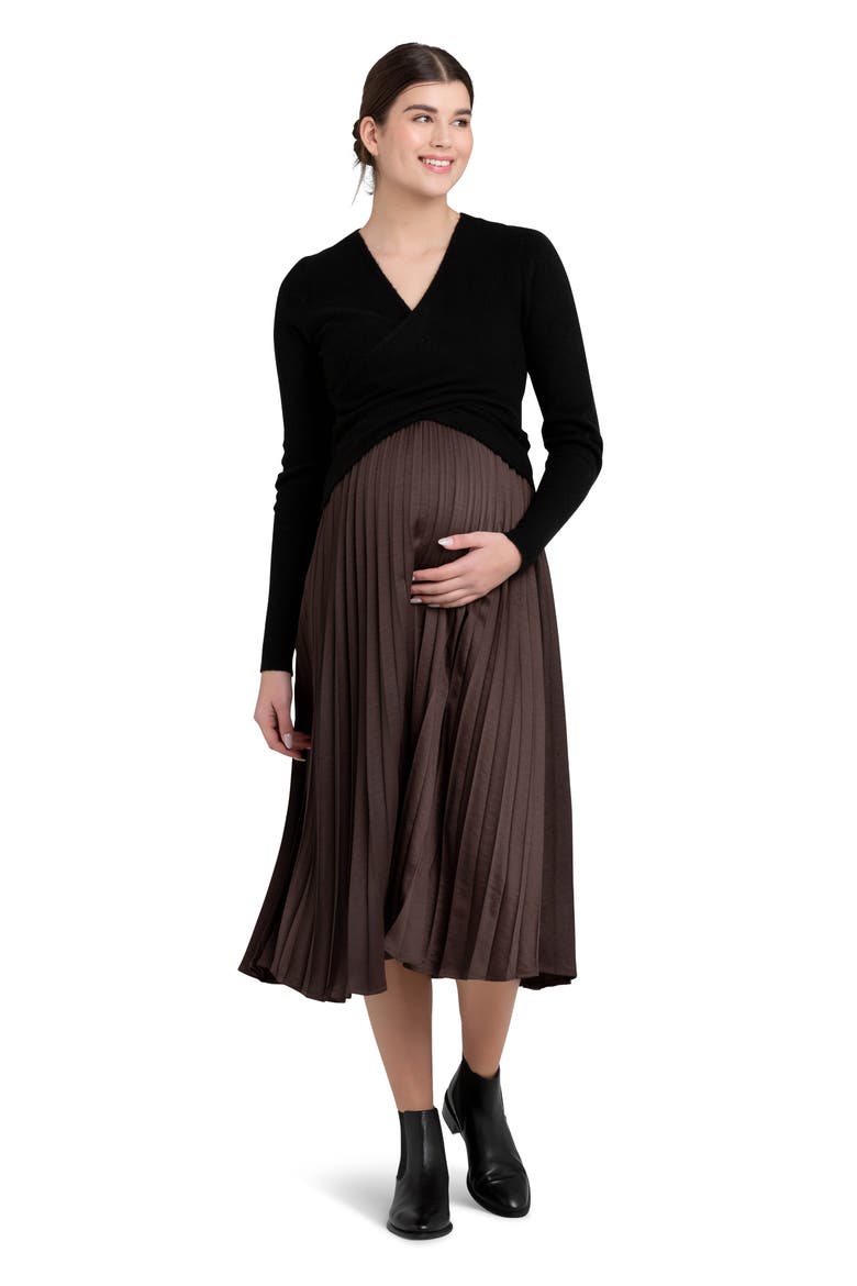 Willa Crop Nursing Sweater, Alternate, color, BLACK