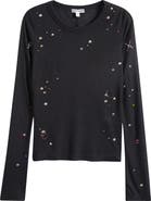 JADED LONDON Studded Long Sleeve Knit T-Shirt