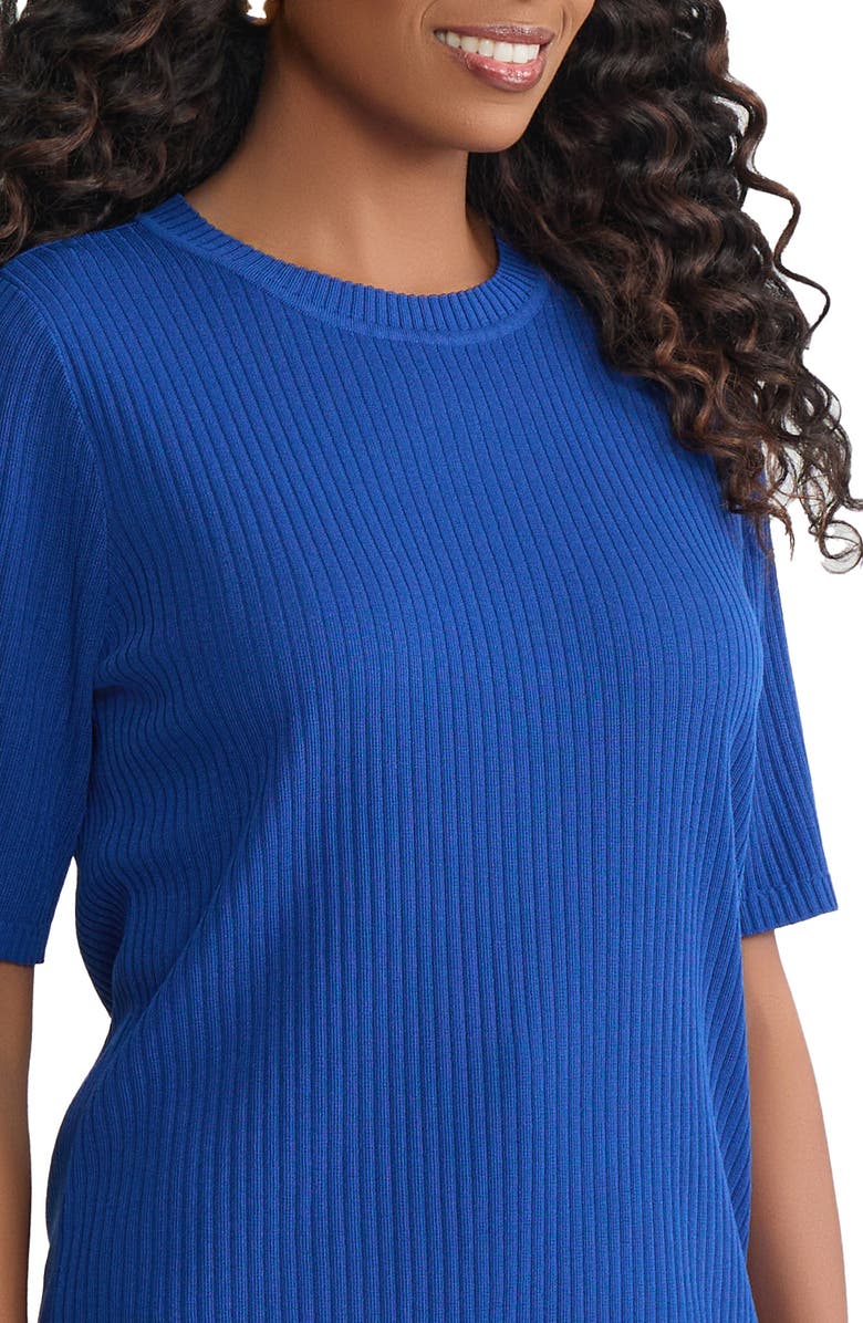 Jones New York Sutton Crewneck Short Sleeve Sweater, Alternate, color, 