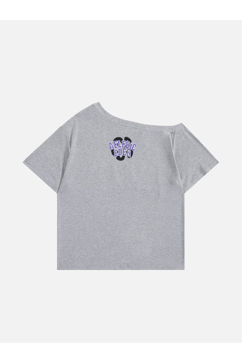 Flower Off-The-Shoulder Tee, Alternate, color, Grey