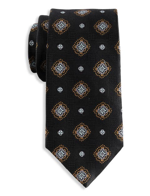 Big & Tall Winter Medallion Silk Tie