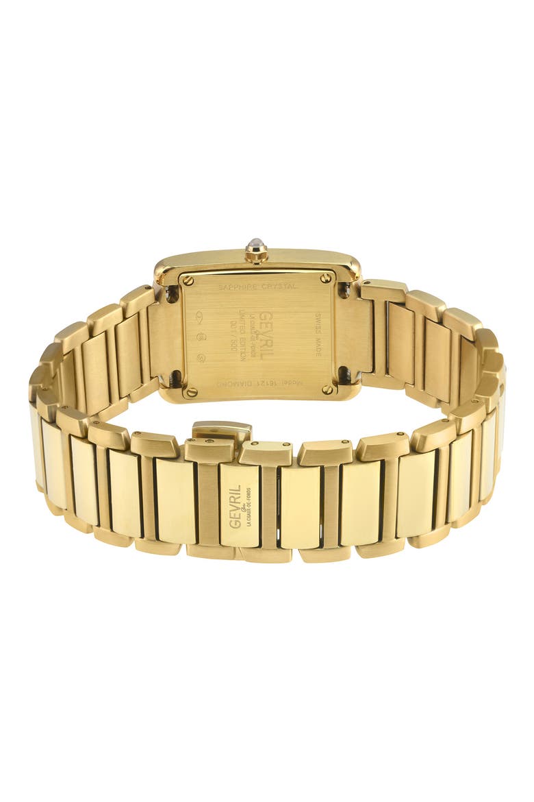 Regina Swiss Diamond Bracelet Watch, 24mm x 32mm, Alternate, color, GOLD