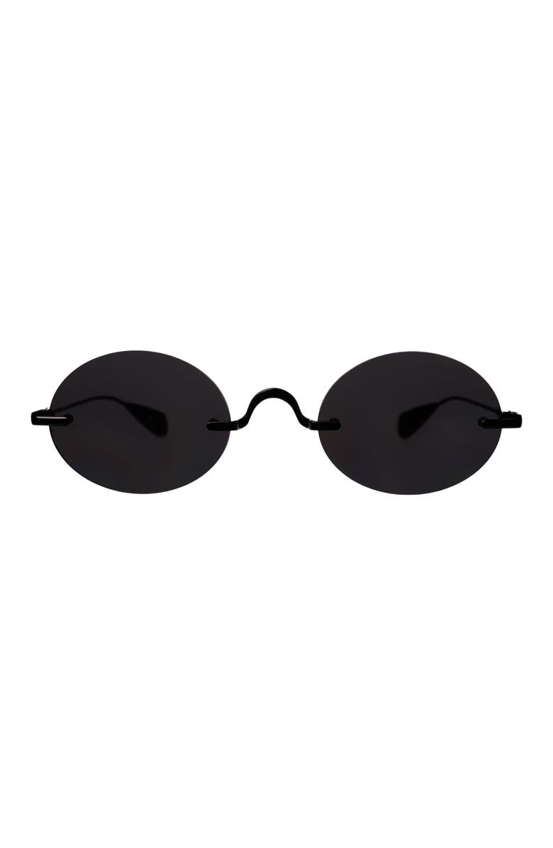 Lyndon Eyewear Havana Sunglasses, Main, color, Matte Black / Grey