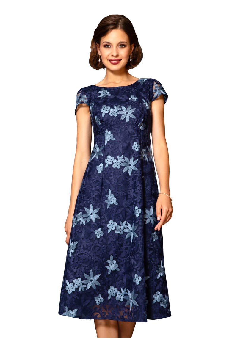 Charlotte Lace Dress, Main, color, Midnight Blue
