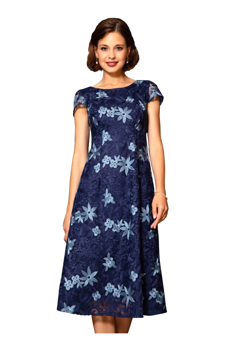 Alie Street London Charlotte Lace Dress, Main, color, Midnight Blue