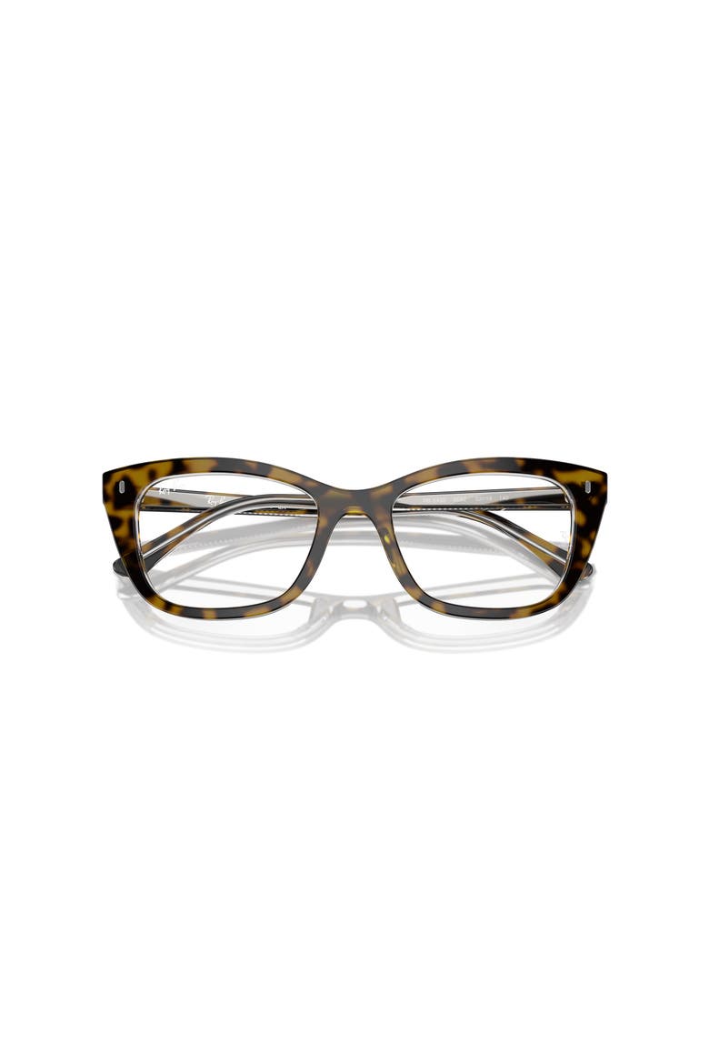 52mm Rectangle optical glasses, Alternate, color, Brown