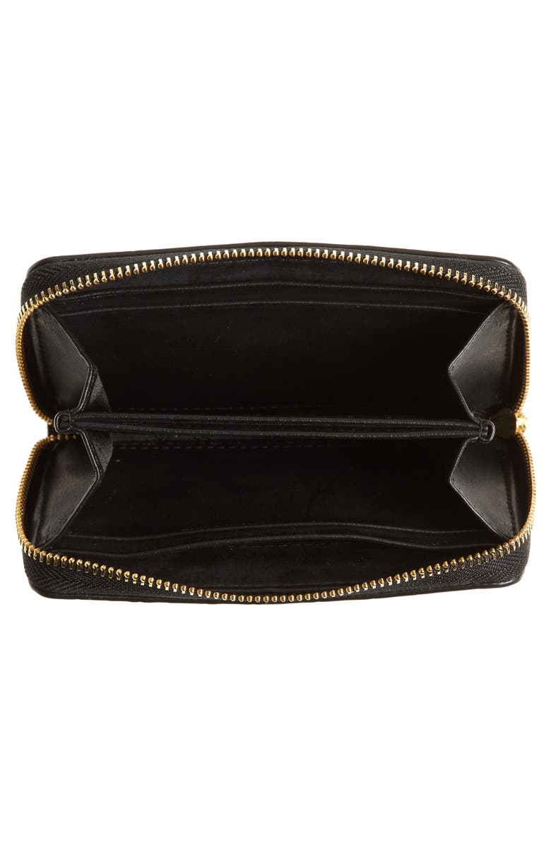 MICHAEL Michael Kors Small Jet Set Croc Embossed Leather Card Case, Alternate, color,