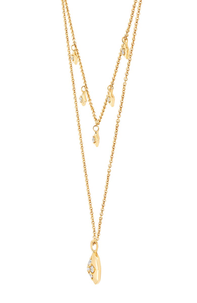 Frankie & Zoe Diamond Layered Necklace, Alternate, color, White Gold